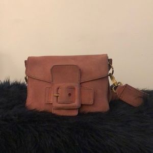Min Miu Small Bag Suede Pink Salmon